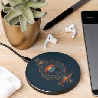 Custom Name Vintage Wilderness Ornamental Mandala Wireless Charger