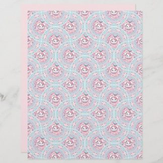 Cute Pastel Kawaii Bunny Dot Mandala Art Deco Fans