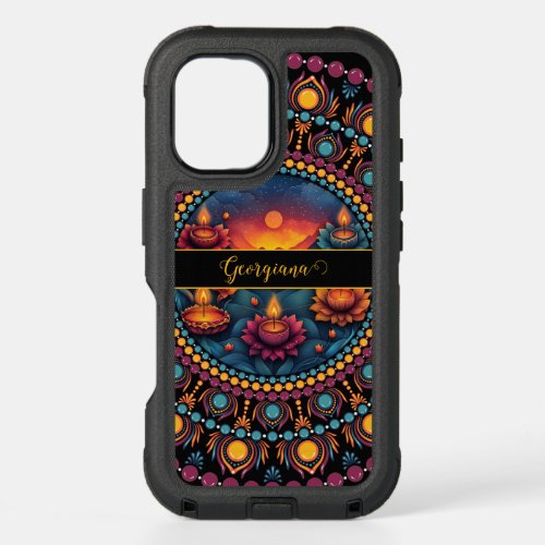 Personalized Colorful Diwali Festival Mandala iPhone 16 Case