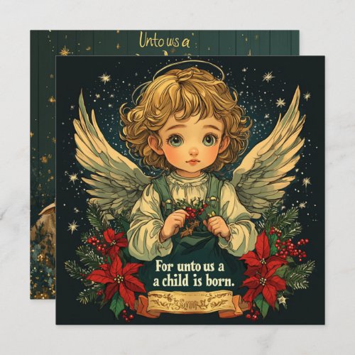 Printable Christmas Christ Child Bible Verse Paper Invitation