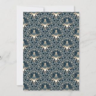 Printable Star of Wonder Mandala Art Deco Scallops Invitation