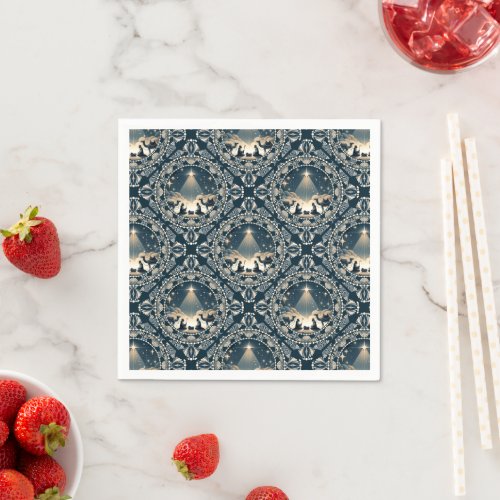 Star of Wonder Mandala Nativity Geometric Tile Napkins