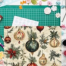 Vintage Christmas Patterns Scrapbook Paper, Junk Journal and Paper Craft Pad