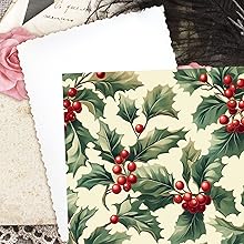Vintage Christmas Patterns Scrapbook Paper, Junk Journal and Paper Craft Pad