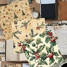 Vintage Christmas Patterns Scrapbook Paper, Junk Journal and Paper Craft Pad