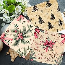 Vintage Christmas Patterns Scrapbook Paper, Junk Journal and Paper Craft Pad
