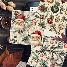 Vintage Christmas Patterns Scrapbook Paper, Junk Journal and Paper Craft Pad