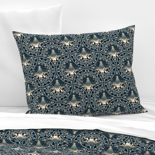 Medium Star Of Wonder Dot Mandala Art Deco Fans