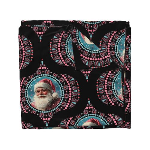 Large Retro Santa Dot Mandala Mid Mod Ogee