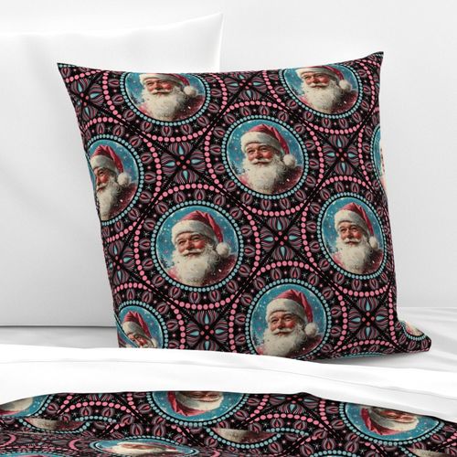 Medium Retro Santa Dot Mandala Diamond Tile