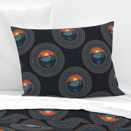 Medium Vintage Wilderness Polka Dot Mandala
