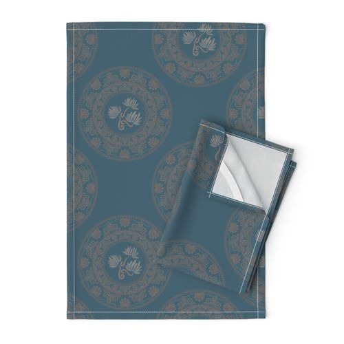 Medium Tapestry Mocha Rococo Pantone Subtle Contrasts Polka Dot Mandala
