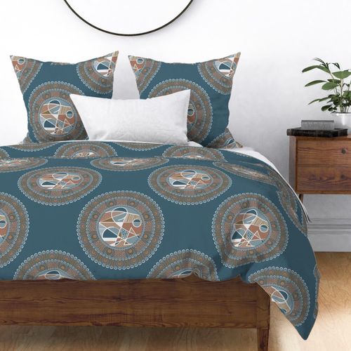 Large Abstract Accent Pantone Subtle Contrasts Classic Polka Dot Mandala