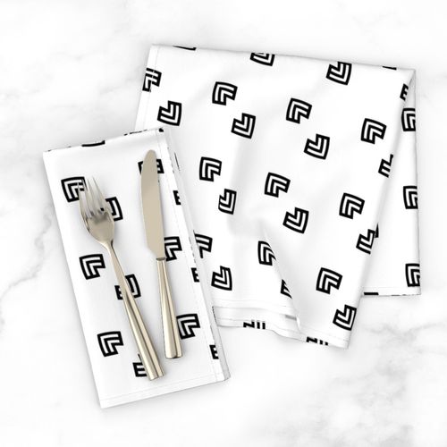 Minimalist White and Black Geometric Boho Tribal Chevrons Pattern