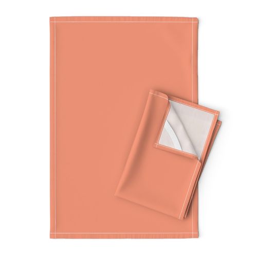 Dark Salmon Cute Kawaii Christmas Fox Matching Solid