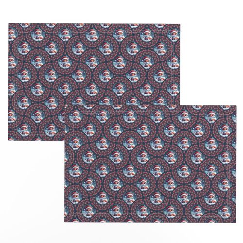Small Cute Kawaii Christmas Fox Dot Mandala Art Deco Fans
