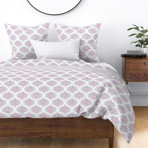 Small Cotton Candy Kawaii Bunny Dot Mandala Mid Mod Ogee