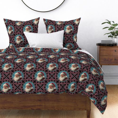 Medium Retro Santa Dot Mandala Diamond Tile