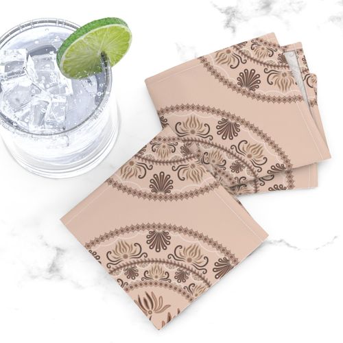Medium Mocha Rococo Revival Pantone Relaxed Elegance Polka Dot Mandala