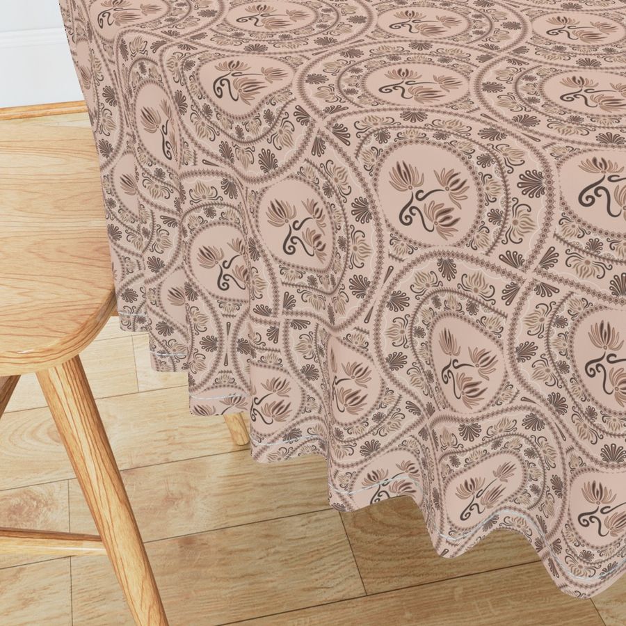 Medium Mocha Rococo Revival Pantone Relaxed Elegance Art Deco Fans
