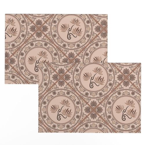 Medium Mocha Rococo Revival Pantone Relaxed Elegance Diamond Tile