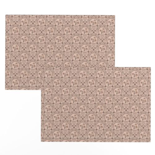 Ditsy Mocha Rococo Revival Pantone Relaxed Elegance Art Deco Scallop