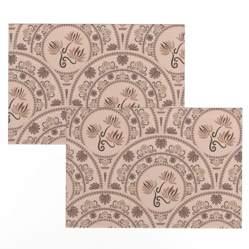 Medium Mocha Rococo Revival Pantone Relaxed Elegance Art Deco Scallop