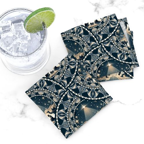 Medium Star Of Wonder Dot Mandala Art Deco Fans