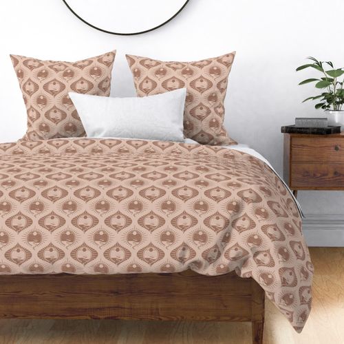 Small Mocha Minimalist Landscape Relaxed Elegance Mandala Patchwork Ogee