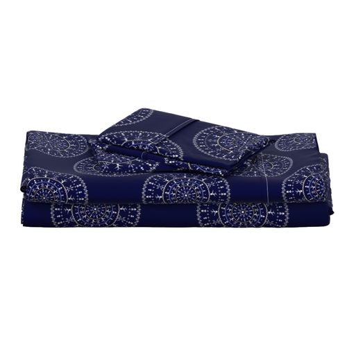 Medium Ditsy Winter Snow Angels Snowmen And Snowflakes Polka Dots