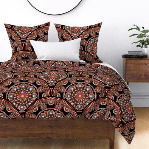 Large Safari Sunset Bohemian Star Fall Art Deco Mandala