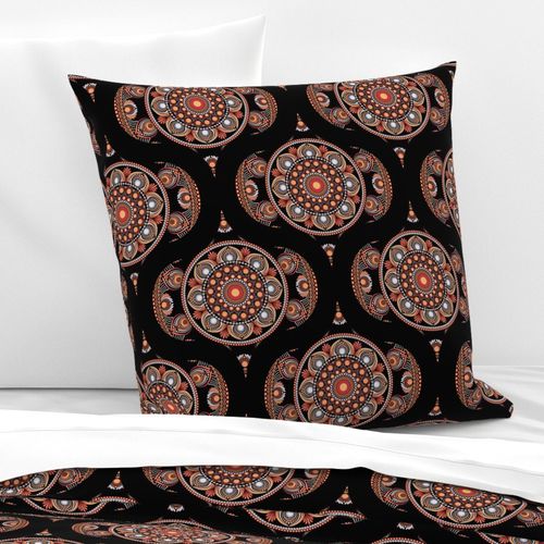Medium Safari Sunset Bohemian Star Fall Mid Mod Ogee Mandala