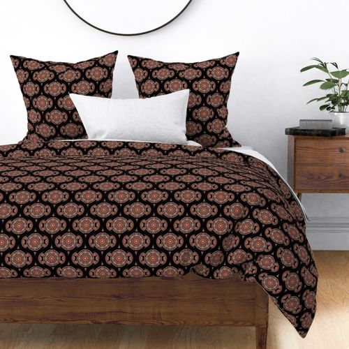 Small Safari Sunset Bohemian Star Fall Mid Mod Ogee Mandala