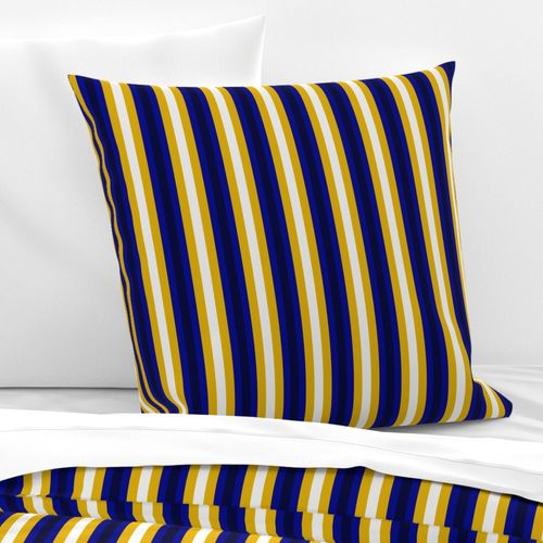 Geometric Navy And Gold Colorful Vertical Stripes