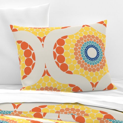 Large Radiant Aegean Summer Retro Ogee Mandala