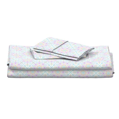 Small Pastel Rainbow Ice Cream Sundae Diamond Tile Mandala