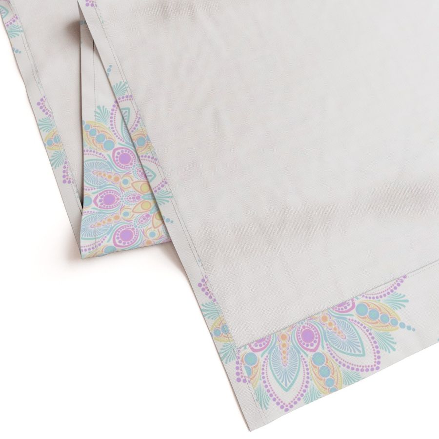 Large Pastel Rainbow Ice Cream Sundae Polka Dot Mandala