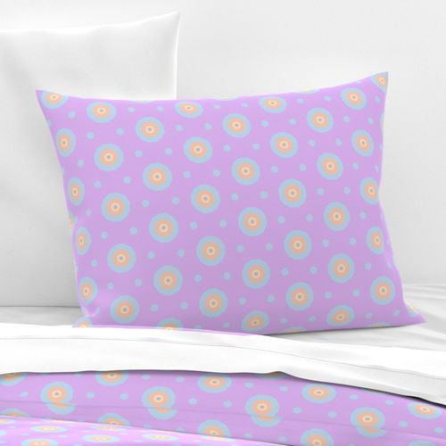 Geometric Pastel Rainbow Colorful Bullseyes And Hexagons