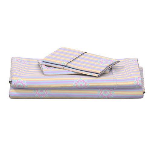 Medium Pastel Rainbow Timeless Nursery Mandala Stripes