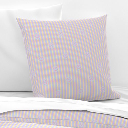 Small Pastel Rainbow Timeless Nursery Mandala Stripes