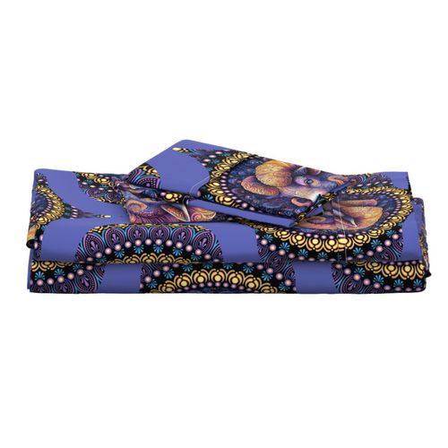 Large Whimsical Aries Dot Mandala Mid Mod Ogee