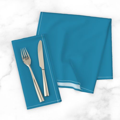 Cyan Cornflower Blue Whimsical Aries Matching Solid