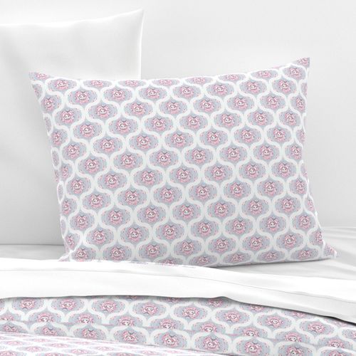 Ditsy Cotton Candy Kawaii Bunny Dot Mandala Mid Mod Ogee