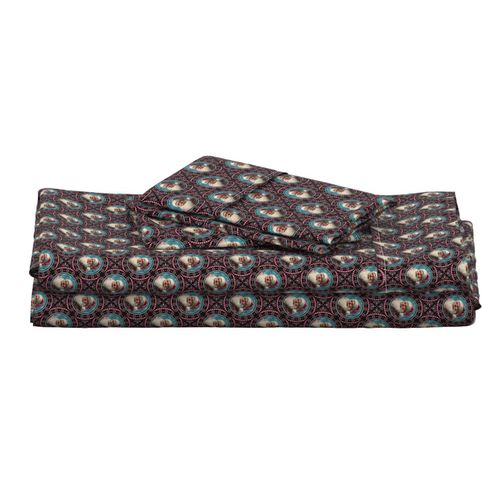 Ditsy Retro Santa Dot Mandala Diamond Tile