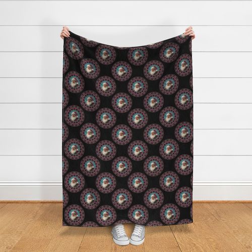 Medium Retro Santa Polka Dot Mandala