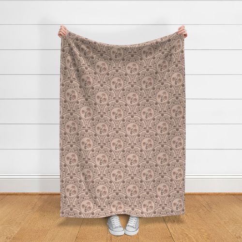Medium Mocha Rococo Revival Pantone Relaxed Elegance Art Deco Scallop