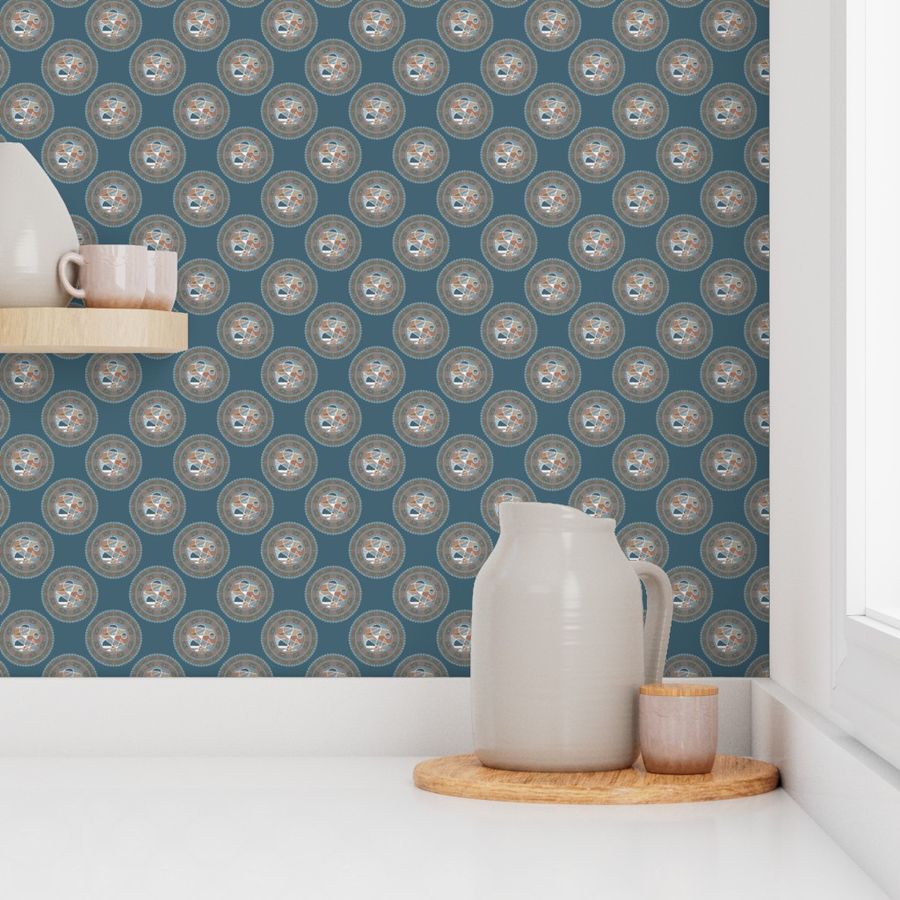 Ditsy Abstract Accent Pantone Subtle Contrasts Classic Polka Dot Mandala
