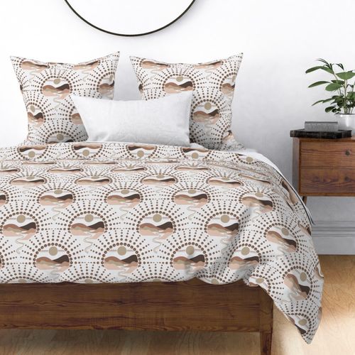 Medium Pantone Relaxed Elegance Minimalist Mandala Art Deco Scallop