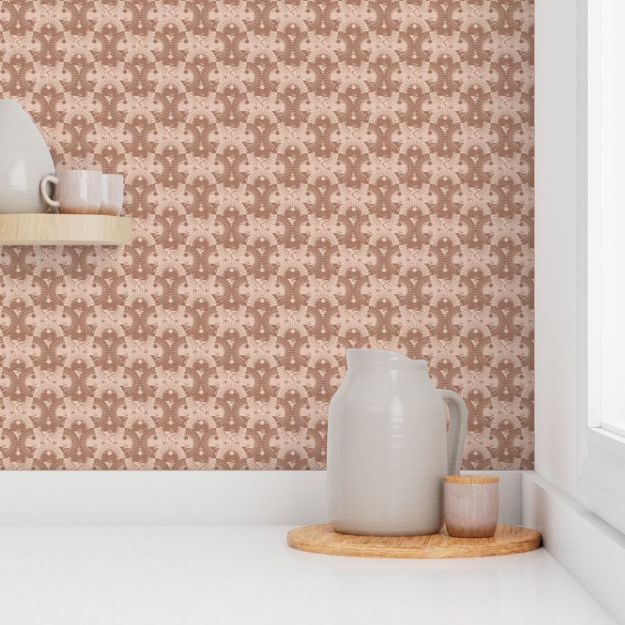 Ditsy Mocha Minimalist Landscape Relaxed Elegance Mandala Deco Ogee Fans