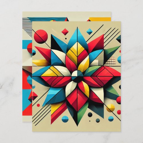 Abstract Pop Art Poinsettia Scrapbook Paper